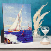 Segeln am Leuchtturm von Albert B. Marks Fotoplatte (Seite)