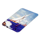 Segeln am Leuchtturm von Albert B. Marks Magnet (Linke Seite)