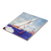 Segeln am Leuchtturm von Albert B. Zeichen Fliese (Seite)