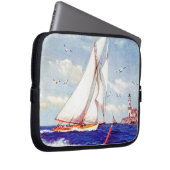 Segeln am Leuchtturm von Albert B. Zeichen Laptopschutzhülle (Vorne Rechts)