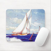 Segeln am Leuchtturm von Albert B. Zeichen Mousepad (Mit Mouse)