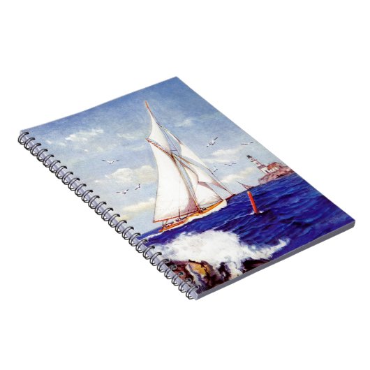 Segeln am Leuchtturm von Albert B. Zeichen Notizblock (Rechte Seite)
