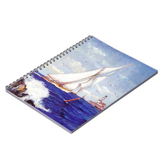 Segeln am Leuchtturm von Albert B. Zeichen Notizblock (Linke Seite)