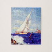 Segeln am Leuchtturm von Albert B. Zeichen Puzzle (Vertikal)
