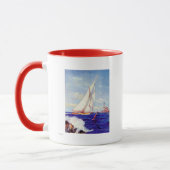 Segeln am Leuchtturm von Albert B. Zeichen Tasse (Links)