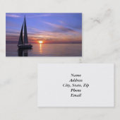 Segeln am Sonnenuntergang Visitenkarte (Vorne/Hinten)
