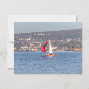 Segeln am Zürichsee Postkarte