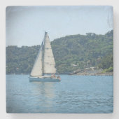 Segeln an der italienischen Riviera - Untersetzer  (Vorderseite)