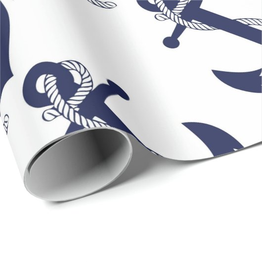 Segeln-Anker-Marine Geschenkpapier (Rolleneckpunkt)