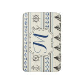 Segeln-Anker-Seeseil-Knoten-Muster-Bad-Matte Badematte (Vorderseite Vertikal)