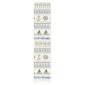 Segeln-Anker-Seeseil-Knoten-Tabellen-Läufer Kurzer Tischläufer