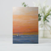 Segeln auf 3,5 x 5 Kernen Einladung (Stehend Vorderseite)