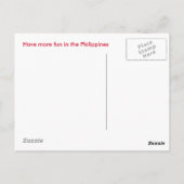 Segeln auf Boracay Sunset Postkarte (Rückseite)