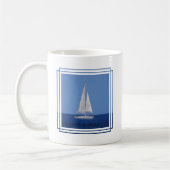 Segeln auf das Ozean-Blau Kaffeetasse (Links)