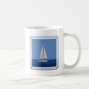 Segeln auf das Ozean-Blau Kaffeetasse