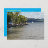 Segeln auf dem Champlain-See Postkarte (Vorne/Hinten)