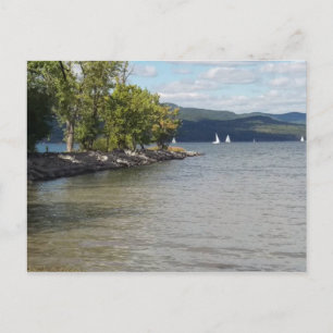 Segeln auf dem Champlain-See Postkarte