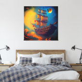 Segeln auf dem Himmel Leinwanddruck (Insitu (Schlafzimmer))