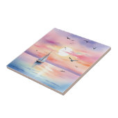 Segeln auf dem ruhigen Meer Fliese (Seite)