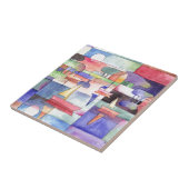 SEGELN AUF DEM WASSERBOOT Aquarellfärbung Fliese (Seite)