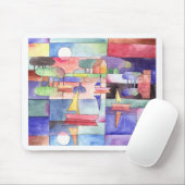 SEGELN AUF DEM WASSERBOOT Aquarellfärbung Mousepad (Mit Mouse)