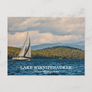 Segeln auf dem Winnipesaukee-See in New Hampshire Postkarte