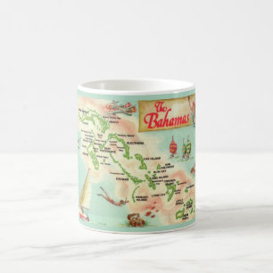 Segeln auf den Bahamas Karte Kaffeetasse
