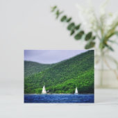 Segeln auf den Jungfrauen der USA Postkarte (Stehend Vorderseite)