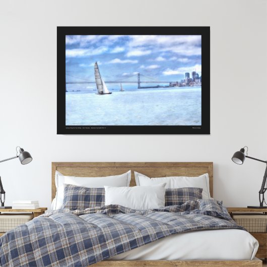 Segeln auf der Bay Bridge Leinwanddruck (Insitu (Schlafzimmer))