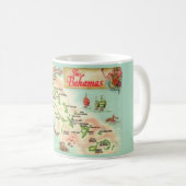 Segeln auf der Karte der Bahama-Inseln Kaffeetasse (VorderseiteRechts)