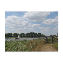 Segeln auf der Postkarte der Norfolk Broads