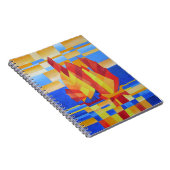 Segeln auf der Sieben See So Blue Kubist Abstrakt Notizblock (Rechte Seite)