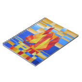 Segeln auf der Sieben See So Blue Kubist Abstrakt Notizblock (Linke Seite)