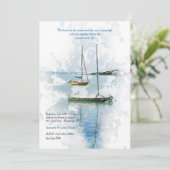 Segeln auf die See-Einladung Einladung (Stehend Vorderseite)