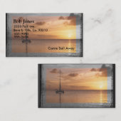 Segeln auf einem sonnigen Ozean Visitenkarte (Vorne/Hinten)