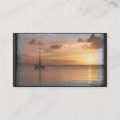 Segeln auf einem sonnigen Ozean Visitenkarte (Rückseite)