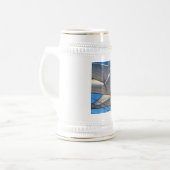 Segeln auf einem Stein Bierglas (Vorderseite Links)
