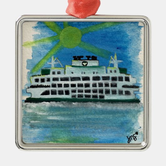 Segeln auf Himmlischen Meeren Ornament Aus Metall (Vorne)