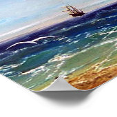 Segeln auf See durch Ivan Aivazovsky Poster (Ecke)