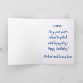 Segeln auf See Happy Birthday Card Karte (Innenseite)