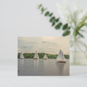 Segeln auf Wroxham Broad. Postkarte (Stehend Vorderseite)