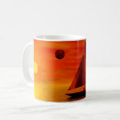 Segeln bei Sunset Kaffeetasse (Vorderseite Links)