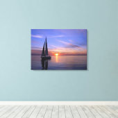 Segeln bei Sunset Leinwanddruck (Insitu (Holzboden))