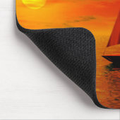Segeln bei Sunset Mousepad (Ecke)
