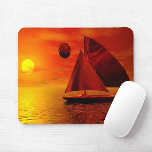 Segeln bei Sunset Mousepad (Mit Mouse)