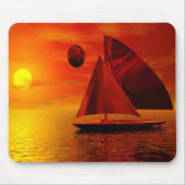 Segeln bei Sunset Mousepad (Vorne)