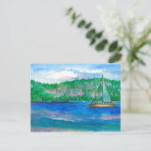 Segeln Bergsee-Zauber im Val Piora Postkarte (Stehend Vorderseite)