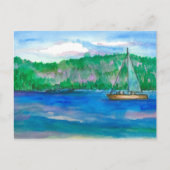 Segeln Bergsee-Zauber im Val Piora Postkarte (Vorderseite)