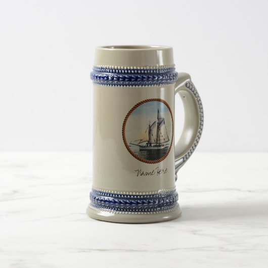 Segeln-Bier Stein Bierglas (VorderseiteRechts)