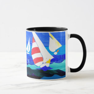"Segeln-Boots-" Wecker-Tasse Tasse